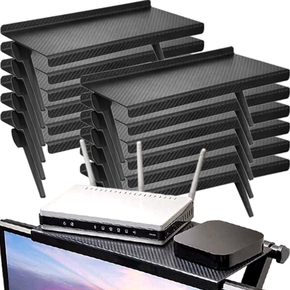 S/L TV Screen Top Shelf Bracket Routers Storage Set-top Box Rack Adjustable Computer Monitor Desktop Display Stand No Perforated