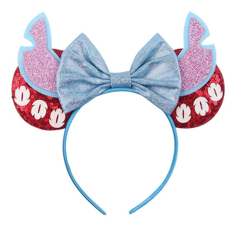 Newest Mouse Ears Headband Kid Adult Festival Party Sequins HairBow Hairband Women Girl Hair Accessories Gift