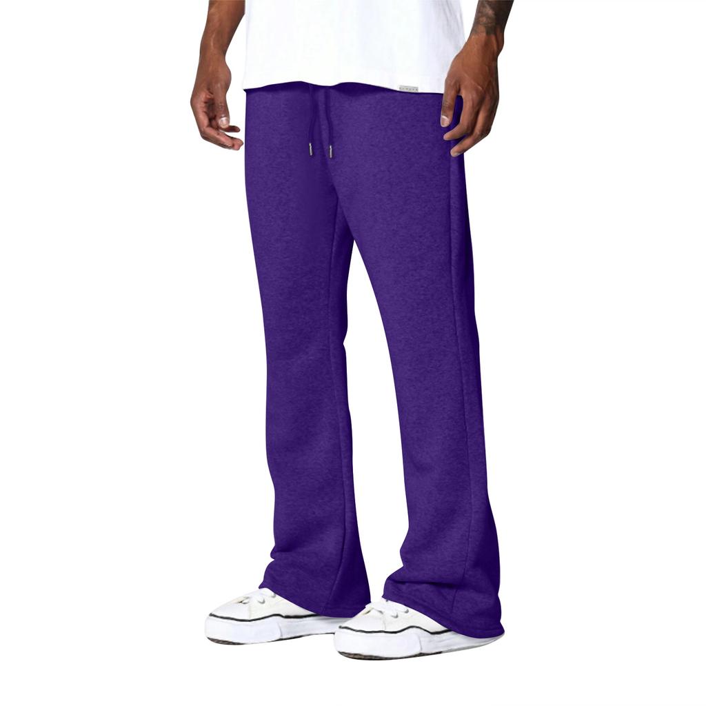 Men's Solid Color Loose Wide Leg Sweatpants Men's Casual Fashion Sweatpants