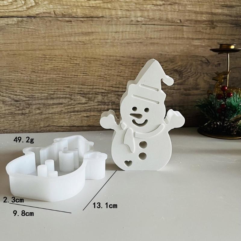 Christmas Snowman Silicone Mould for Epoxy Resin, Gypsum Ornament, Chocolate Fondant Silicone Mould Kitchen Baking Molds