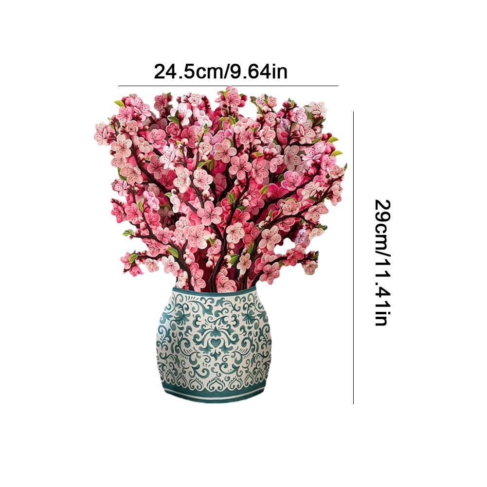 Kreatywna kartka 3D Pop-Up Bukiet Rzeźbiony Kwiat Kartki z Życzeniami Zaproszenie Ślubne Pocztówka Kartka z Podziękowaniami Prezent na Dzień Matki