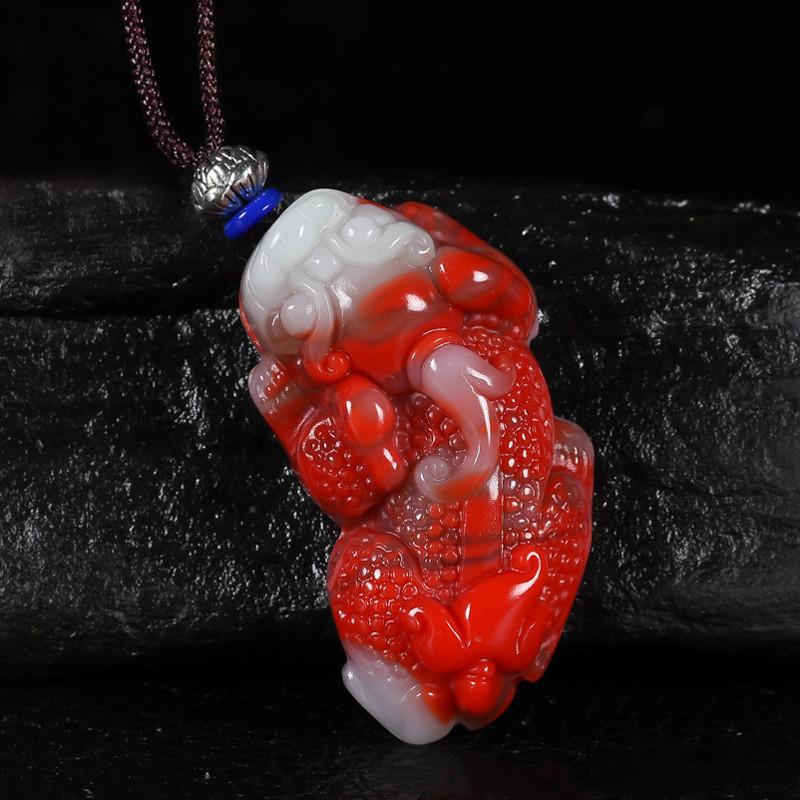 Xinjiang Golden Silky Jade Soapstone Jade Pendant Colored Jade for Men