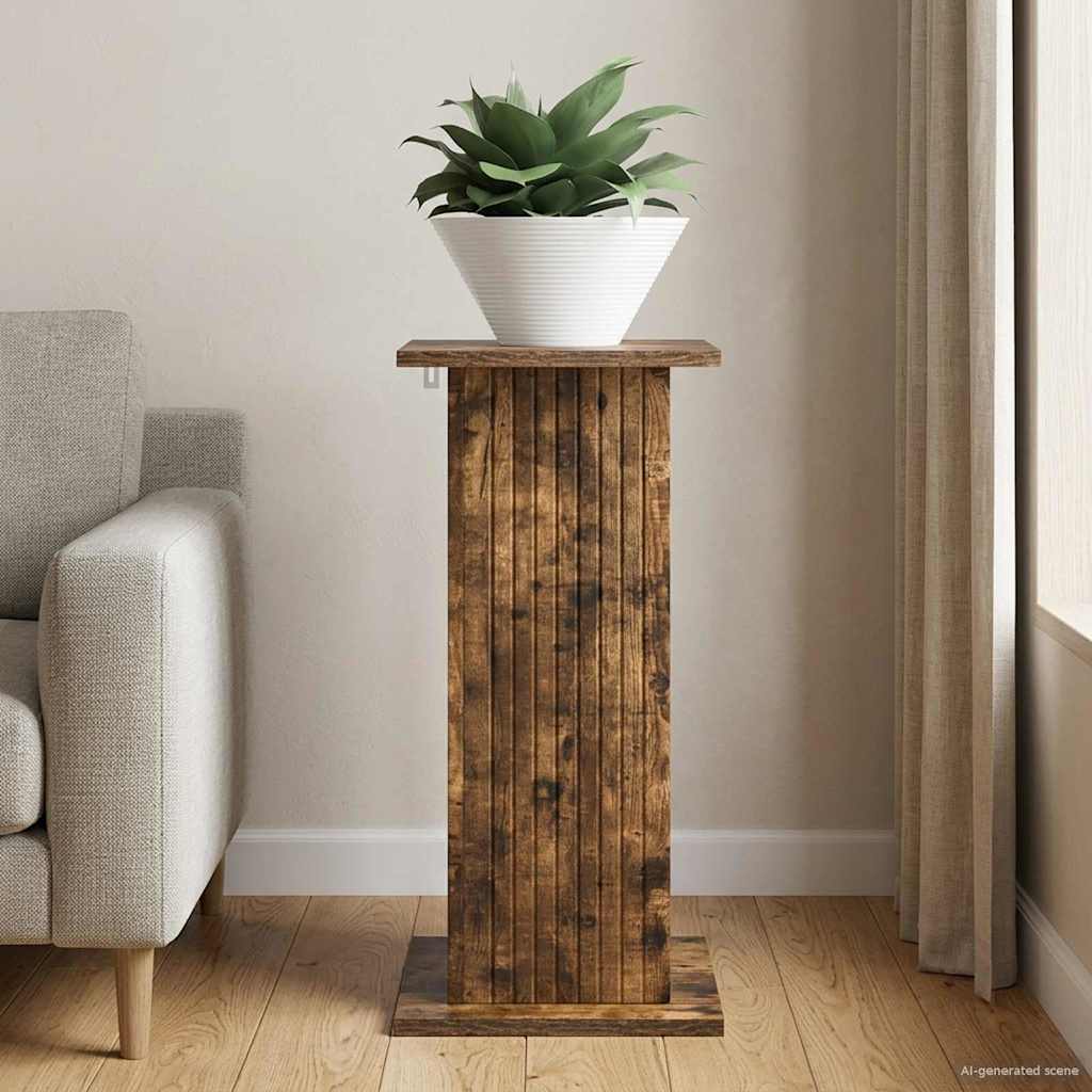 Plant Stand Smoked Oak 30.5 X 30 X 60.5 Cm