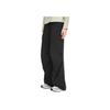 Skechers Solid Color Outdoor Mid Waist Straight Loose Casual Pants Women Bottoms Carbon-Black L324W057-0018