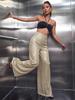 Damen 2025 High-Waist Pailletten Weitbein Hose - Neue Modische Lockere Passform