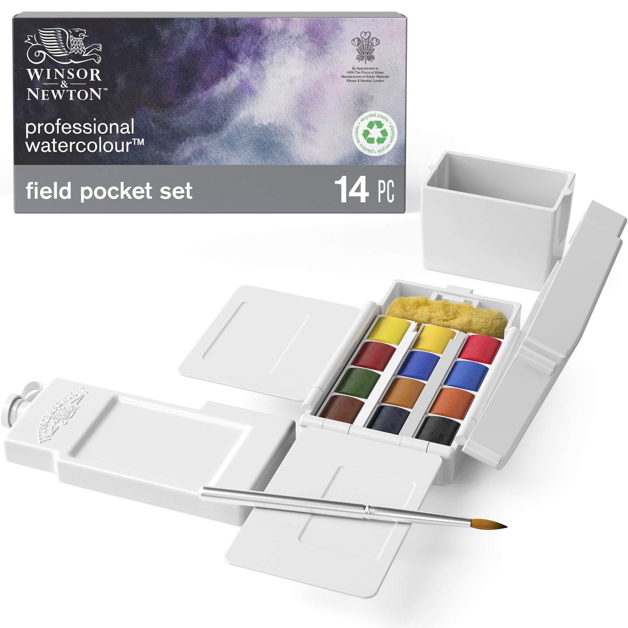 

Winsor & Newton Professional Watercolor Field Pocket Set, 12-Piece Set (Half Pans) 18809685