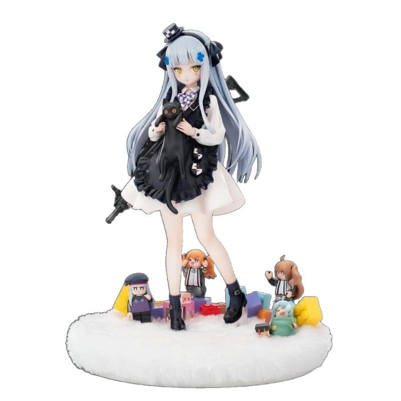 Action Figures Girls' Frontline Hk416 Black Cat'S Gift Figure, Anime & Game-Themed Cute Anime Girl Ornament For Collectors