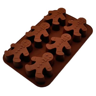 Homem de Gengibre Sabonete Biscoitos Cupcake Muffin Molde de Silicone Presente de Natal Ferramentas de Decoração de Bolo Doce Ferramentas de Decoração de Bolo