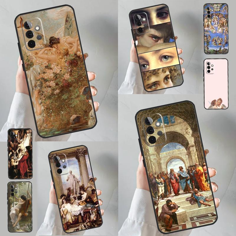 Renaissance Art Aesthetic Phone Case For Samsung Galaxy A15 A25 A35 A55 A53 A33 A13 A52 A32 A12 A51 A71 A14 A34 A54
