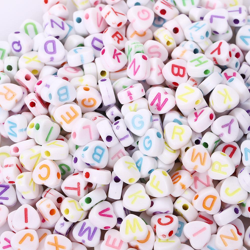 Acrylic Letter Beads for Kids' Jewelry Making – Educational DIY Beading Accessories