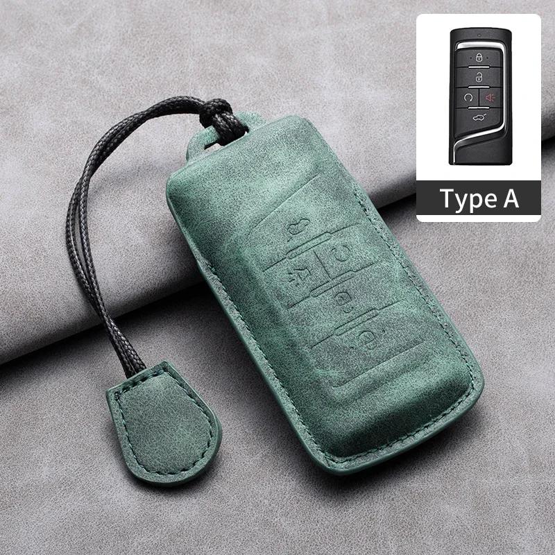 Leather Car Remote Key Case Cover for GAC Trumpchi GS4 GM8 GA3 GA6 SGS7 GA4 GS5 GS3 Legend GS8 Keychain Accessories