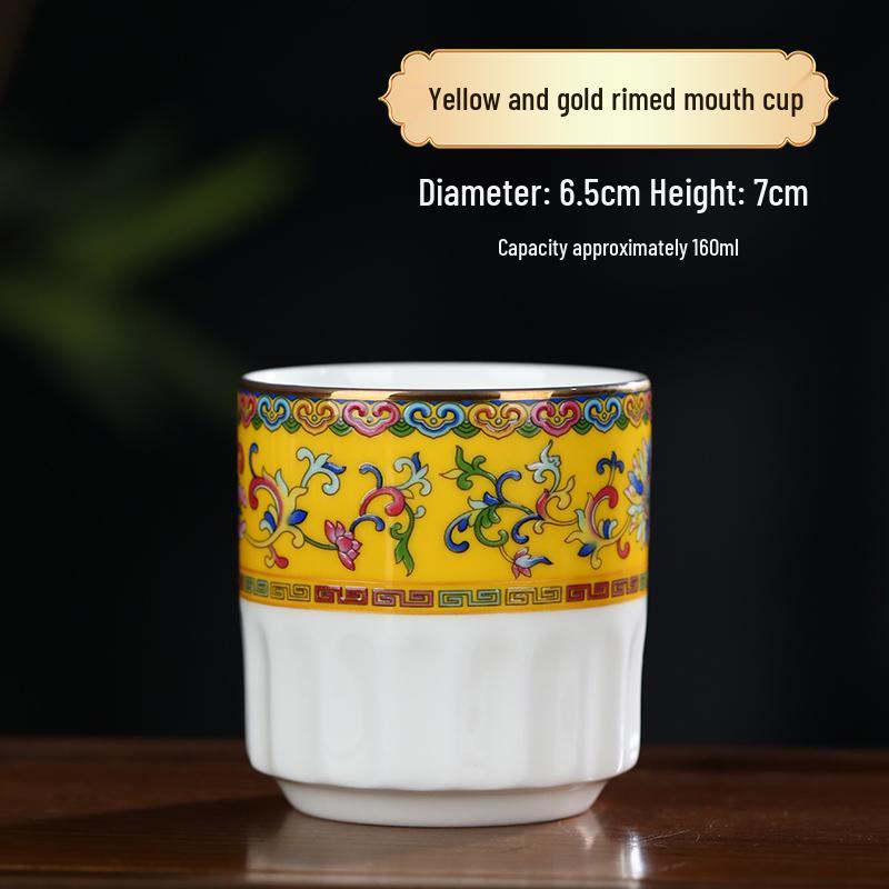 Ceramic Chinese Style Rice and Noodle Bowl Set with Enamel Color