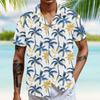Men's Vintage Button Down Bowling Shirts Short Sleeve Summer Beach Shirt
