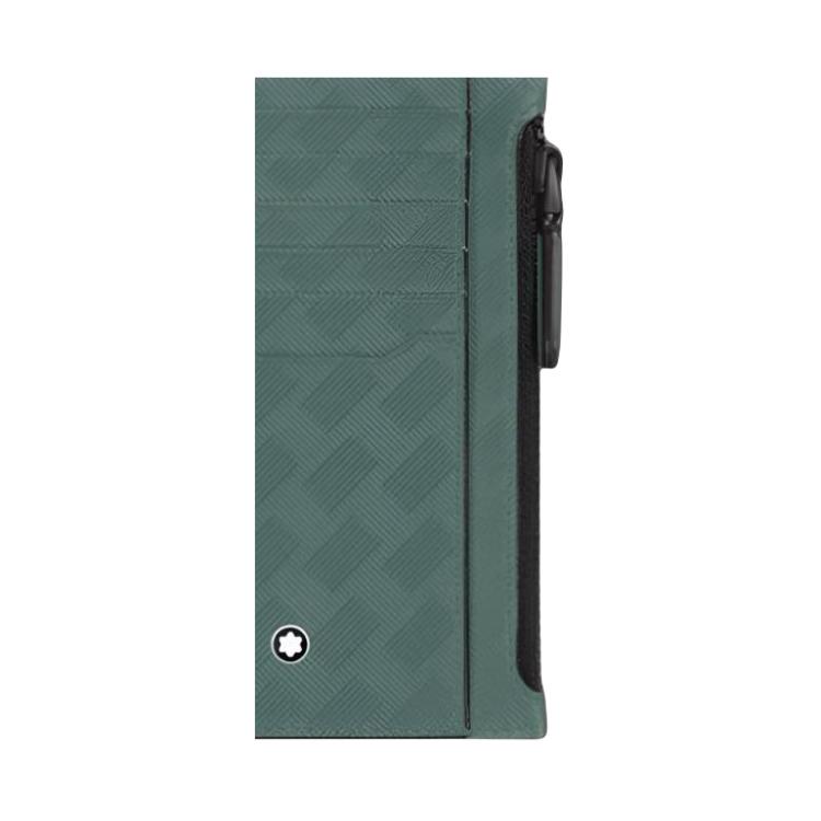 Montblanc 3.0 Hexagonal White Star Logo Leather Card Holder Men Accessories Walnut-Green MB198085