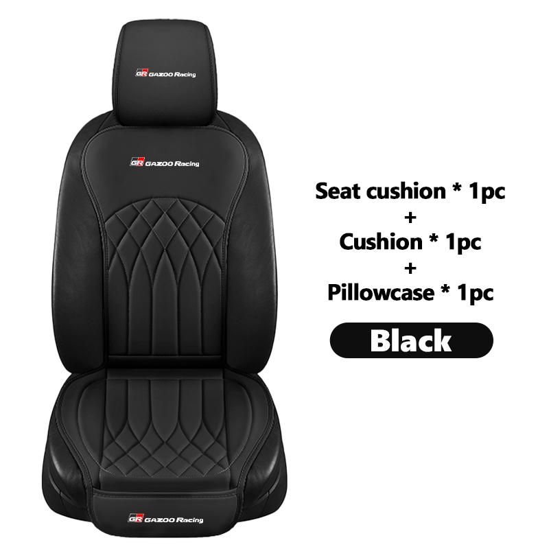 For Toyota Leather Car Seat Cushion Breathable Headrest Seat Protect Mat Accessories Camry Highlander C-HR Hilux Vios Rav4 Prius