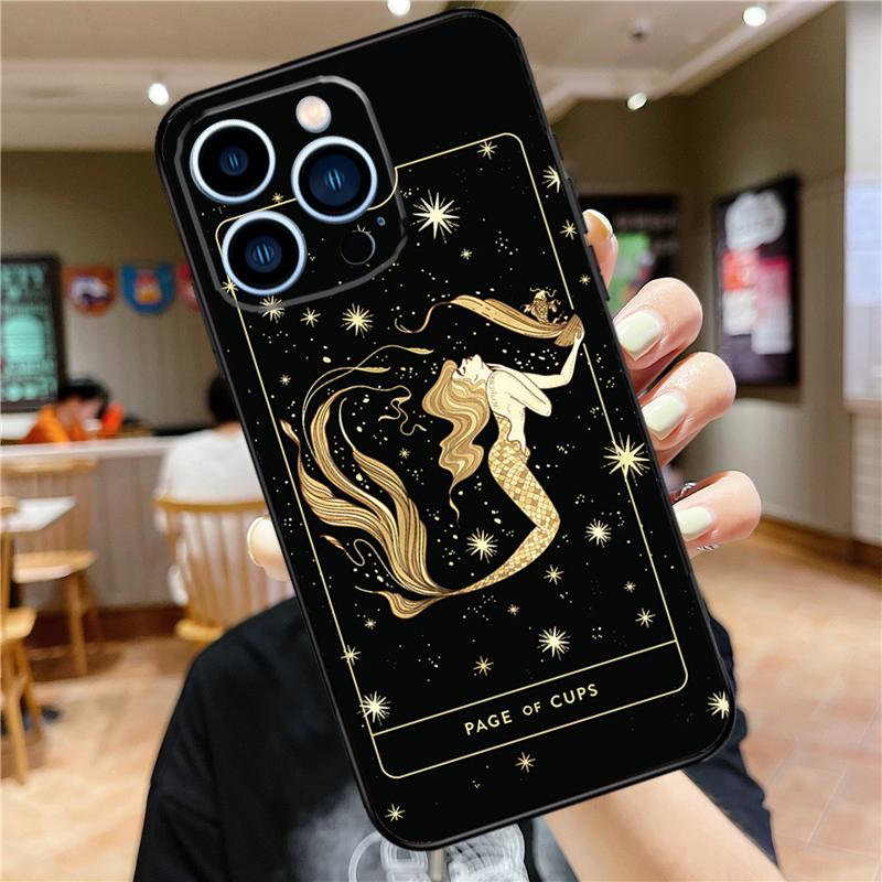 Witches moon Tarot Mystery totem Phone Case For iPhone 11 12 13 14 16 15 Pro Max Mini XS X XR 7 8 Plus Soft Cover Shell