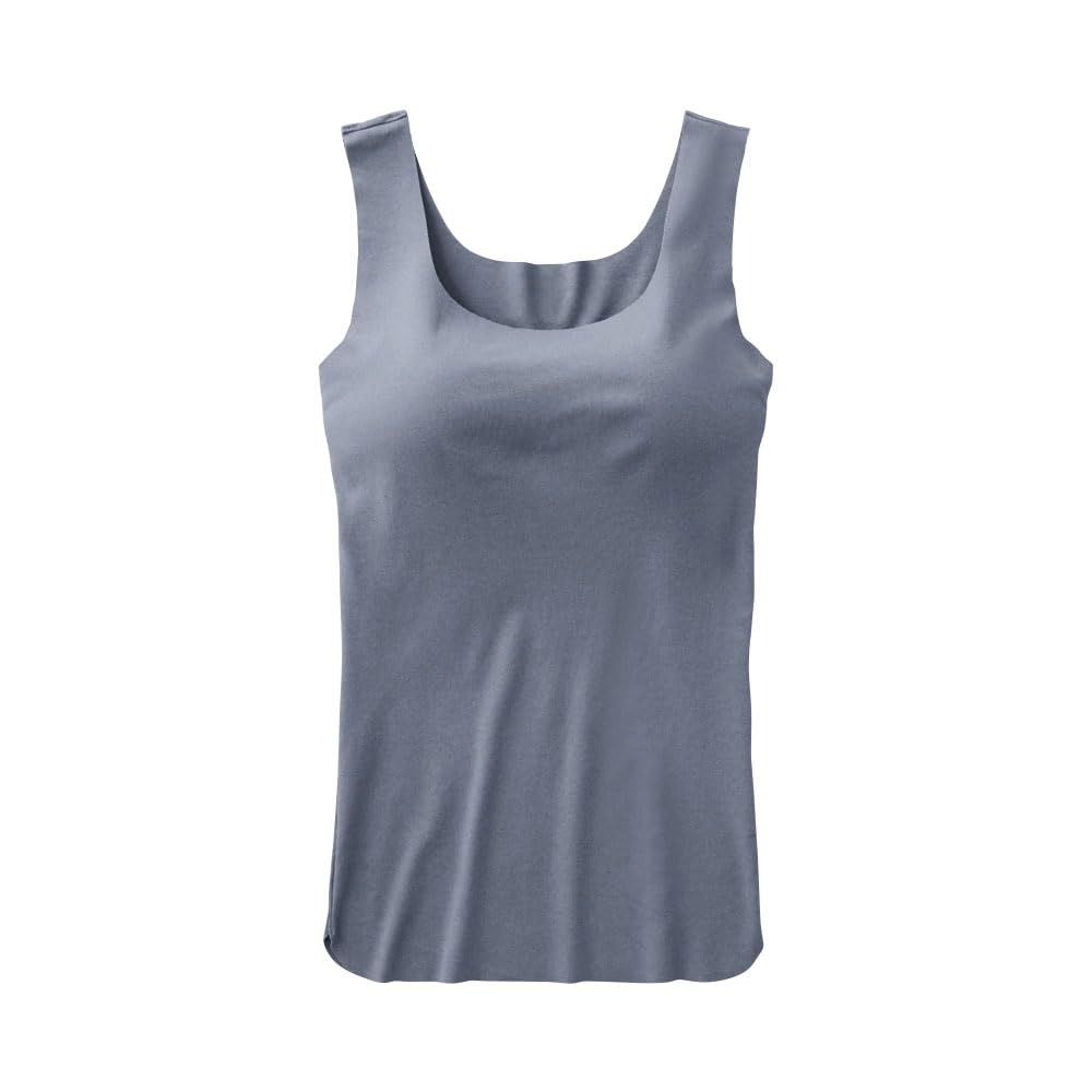 

Gunze KIREILABO Tank Top with Fitte Shadow Blue Spring/Summer Cups, KB9258K, Women s