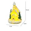 Christmas Holiday House Figurines Xmas Ornament Glowing for Tabletop