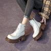 The first layer of cowhide Martin boots for women in the autumn and winter of 2025, the new retro lace-up leather thick-soled muffin leather boots for