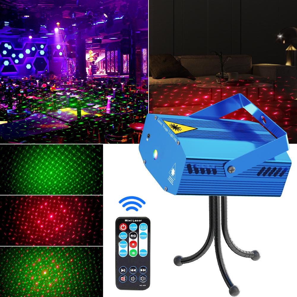 LED Stage DJ Laser Disco Light Projector Sound Activated Remote Control Flash Party Christmas Lighting