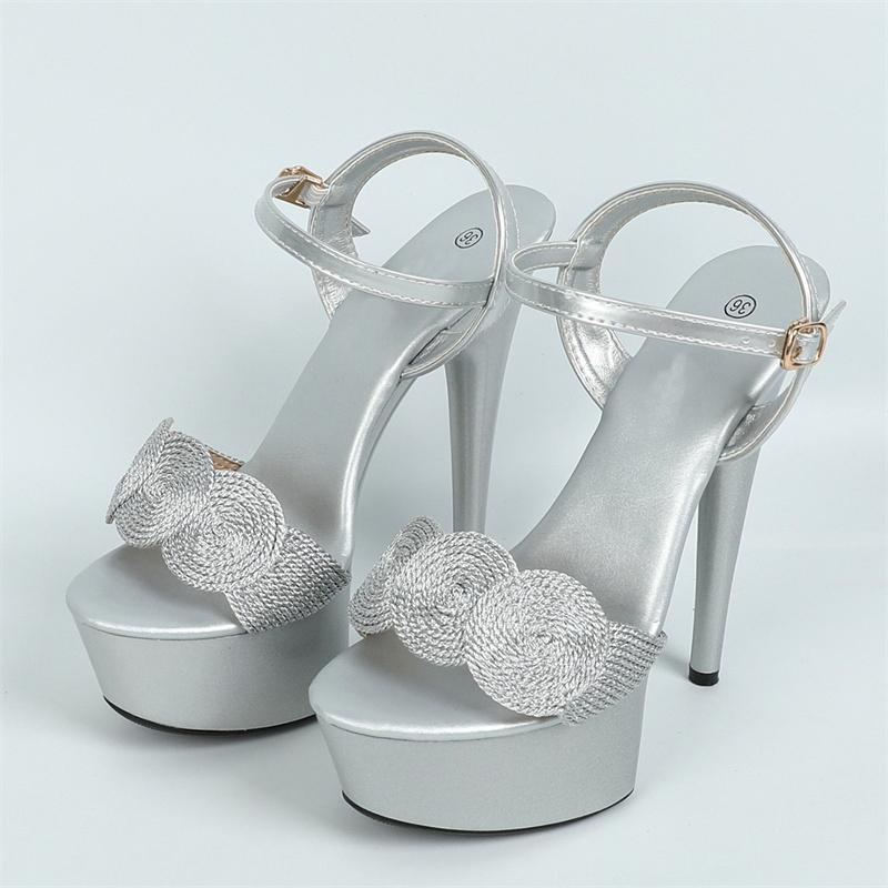 

Новые Модные Босоножки на Красном Высоком Каблуке-Платформе с Ремешком с Пряжкой для Женщин, Свадебные Туфли для Выпускного Вечера, Сексуальные Сандалии-Стилетто с Открытым Носком 43 серебряный