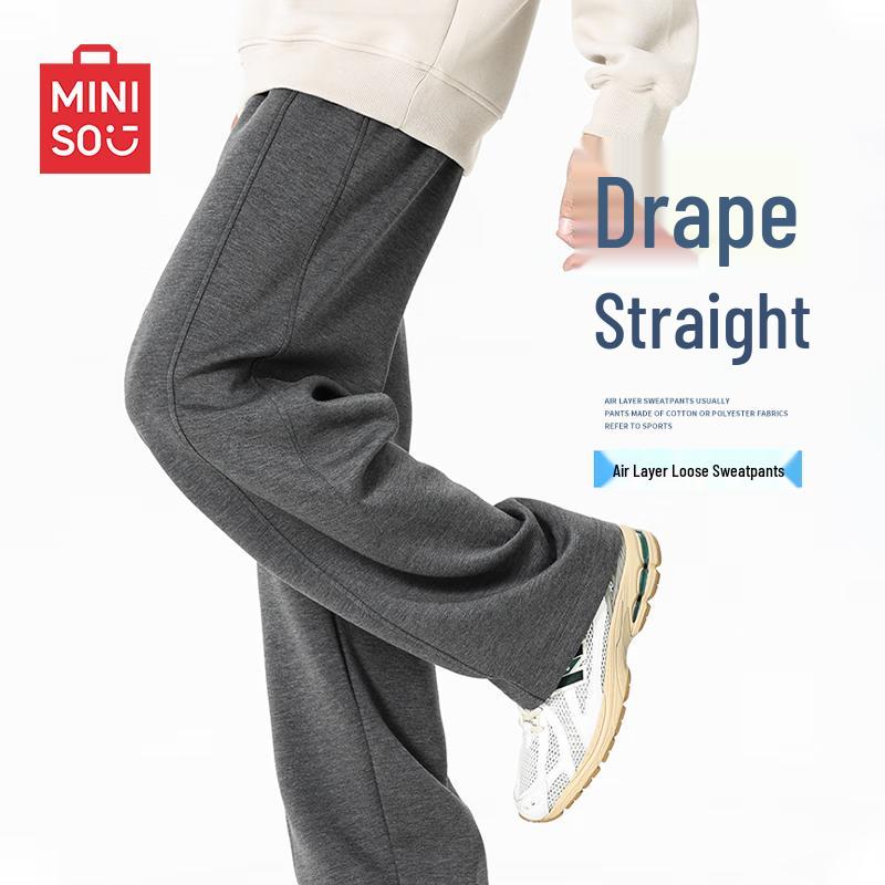 

MINISO Men s Heavyweight Straight-Leg Casual Pants 4XL