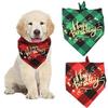 Barsinfi Triangular Dog Bandana, 2 Pieces Dog Triangular Bandana Bibs, Dog Birthday Bandana(Red Black and Green Black)