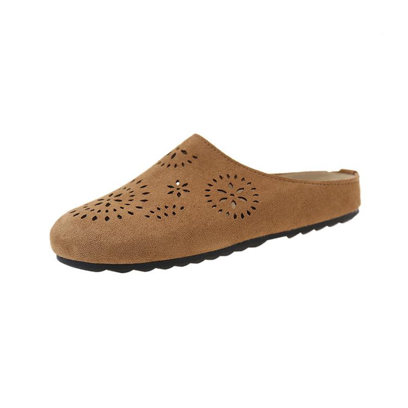 Hollow bag head half slippers women's summer 2025 Boken new outer wear thick-soled casual cool slippers versatile soft bottom