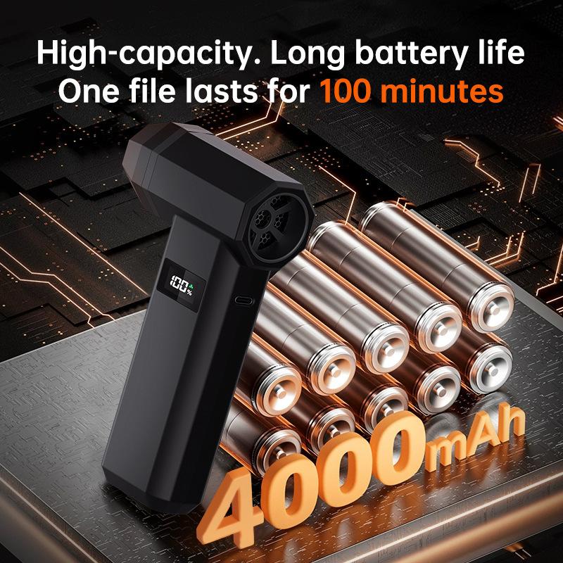Foreign trade new violent fan handheld 140,000 to high speed brushless motor outdoor fan camping snow blowing fan
