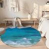 Coconut Tree Round Floor Mat Suitable for Living Rooms Foyer Hallway Study room Anti-slip Round Rug Office home decor