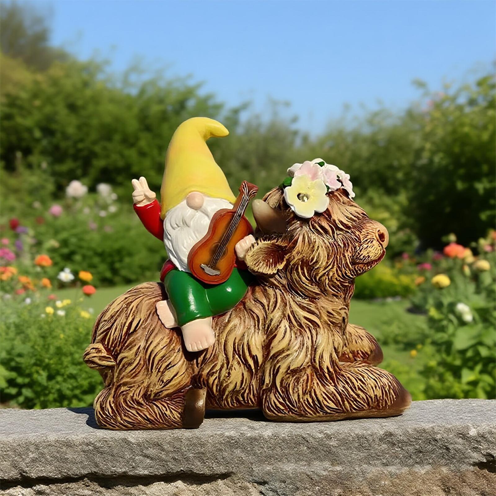 

Солнечная Подсветка Орнамент Садовый Дворцовый Миниатюрный Всадник на Горном Быке One Size