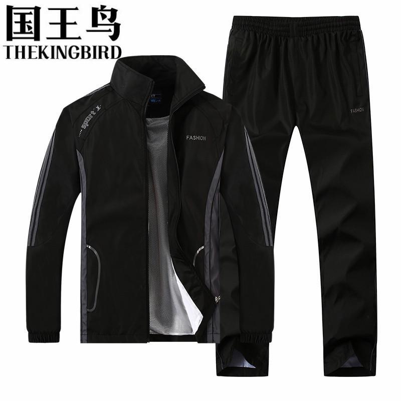 

спортивный костюм спортивная одежда Длинный рукав Тонкий срез футбол бег регби Мужская одежда для бега L чёрный