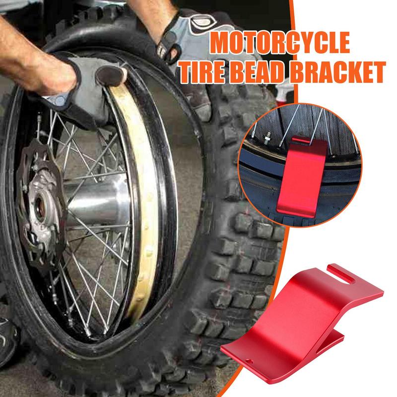 Motorcycle Tire Bead Bracket Aluminum Tire Bead Assistance Tool Holder Hook Portable Off-Road Removal Install Assistance Changer