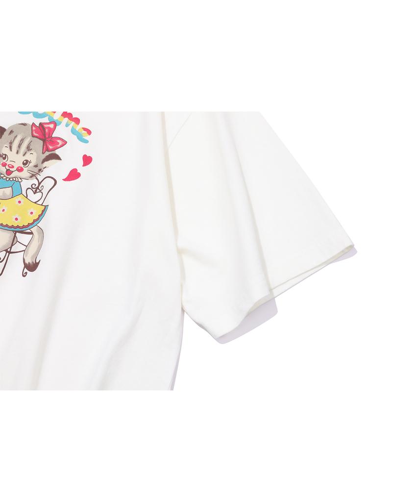 CPGN STUDIO Cats Cats Short Sleeve T-Shirt Star White
