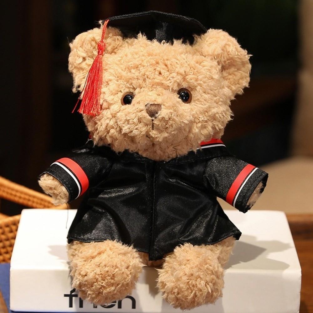 23cm Plush Bear Doll Doctor's Clothing Graduation Doll Soft Plush Dr. Bear  Students