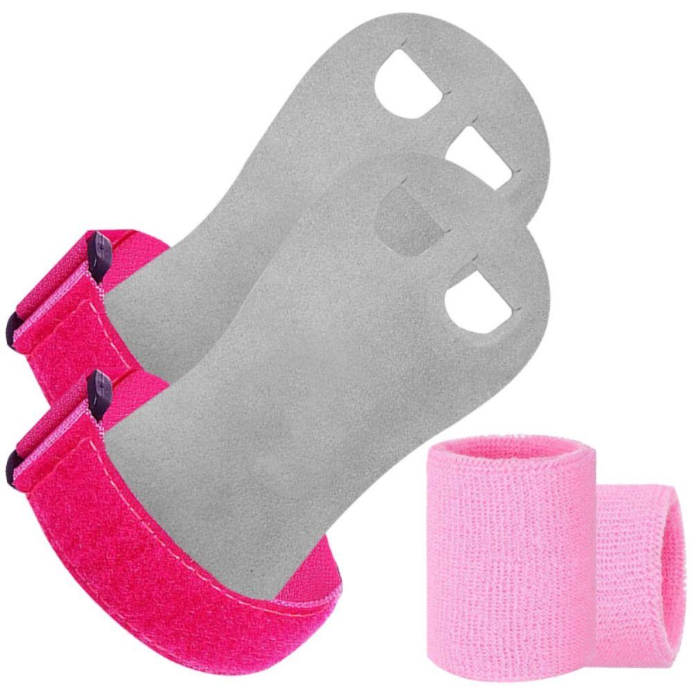 

Wrist Support Kids Wristbands Set Palm Protection Hand Strap Gymnastics Grips for Girls Youth S рожевий