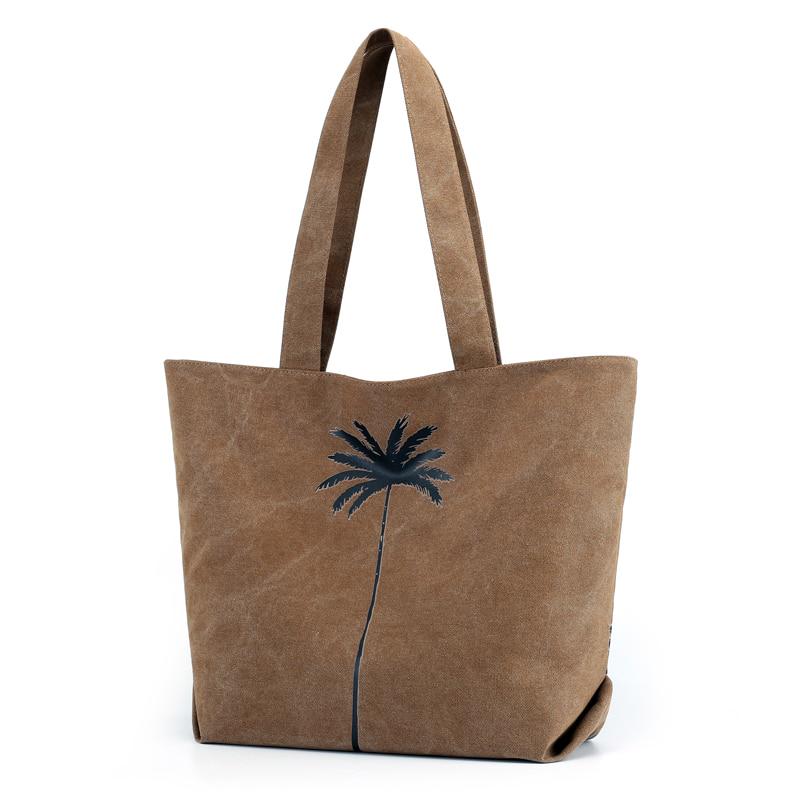 Women's Canvas Slouchy Hobo Tote Bag - 100% Cotton Shopper With Multiple Pockets, 10L Capacity