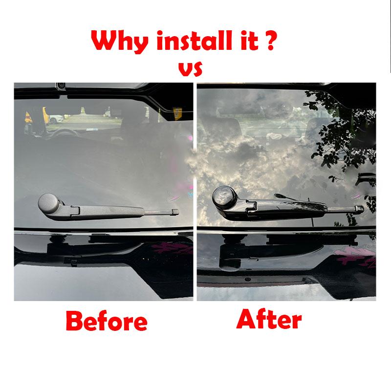 For BYD Equation Leopard Titanium Super 3 2025 2026 ABS Black Rear Trunk Window Windshield Rain Wiper Trim Styling Accessories