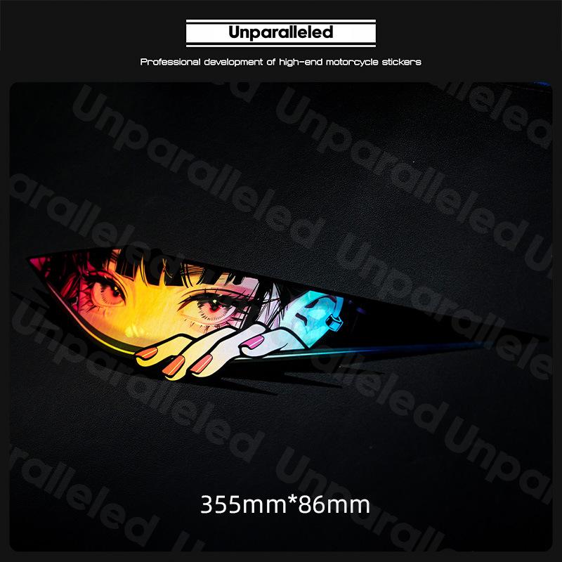 

Аниме Наклейка на машину Глаз Лазер Девушка Электровелосипед Корпус компьютера Водонепроницаемая 3D Болевая наклейка