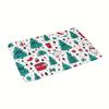 Christmas Joy Non-Slip Doormat- Festive Bell Pattern, Machine Washable Polyester Carpet, Home Decoration