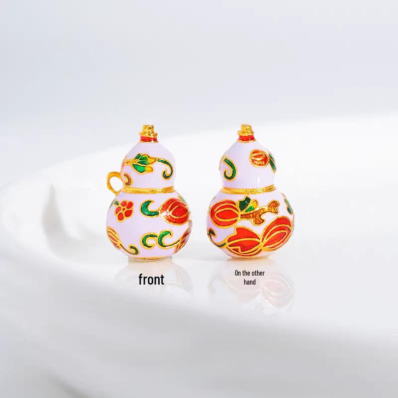 Золотая Лоза Эмалевый Пион Тыква Подвеска Ожерелье