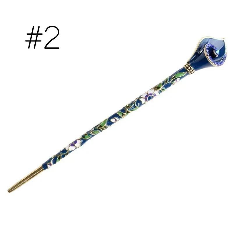 

1 Pcs Women Vintage Hair Stick Fashion Metal Rhinestone Handmade Hair Hairpin Pin Accessories Creative Gifts Head Decor 2
