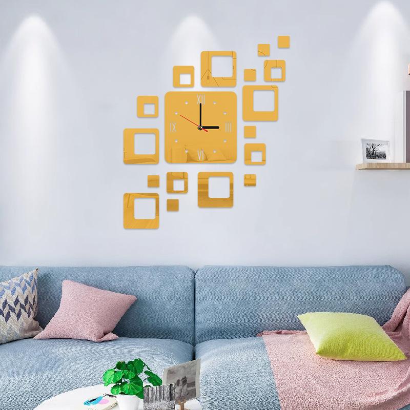3D Acrylic Quartz Wall Clock Quiet Silent Simple Clock for Home Office