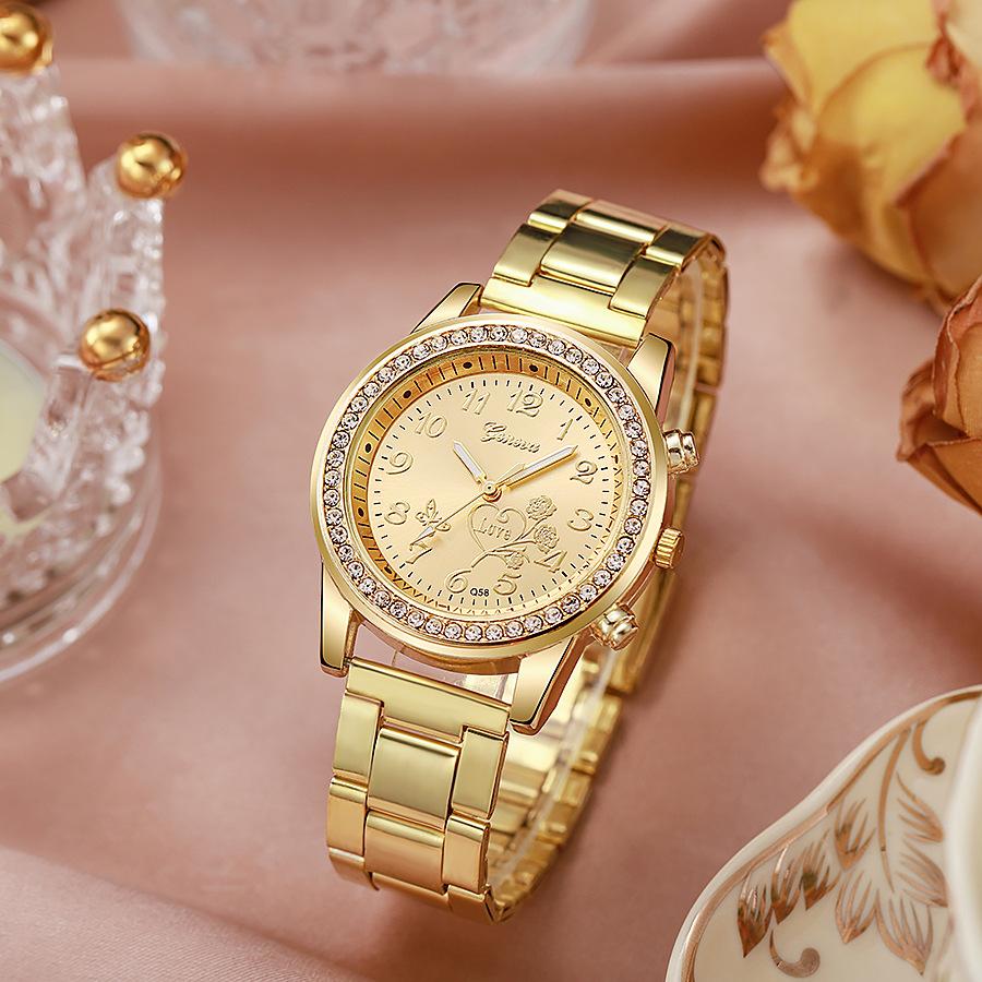 Fashion Ladies Business Steel Belt Diamond Watch Luxury Casual Round Rhinestone Butterfly Quartz Wristwatch Relogio Feminino