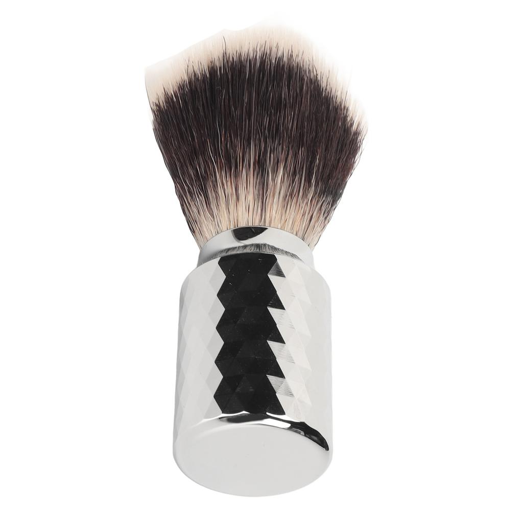 Nylon Beard Foam Brush Rich Lather Prevent Slip Alloy Handle Debris Removal Ergonomic Beard