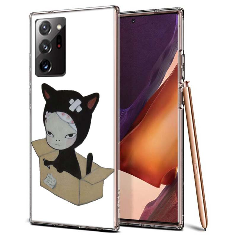 Süße Nara Yoshitomo Kunst Handyhülle für Samsung A55 A35 A25 A15 A07 A05S A16 A17 A26 A36 A37 A56 A57 Galaxy Note 20 10 A50S A71 A