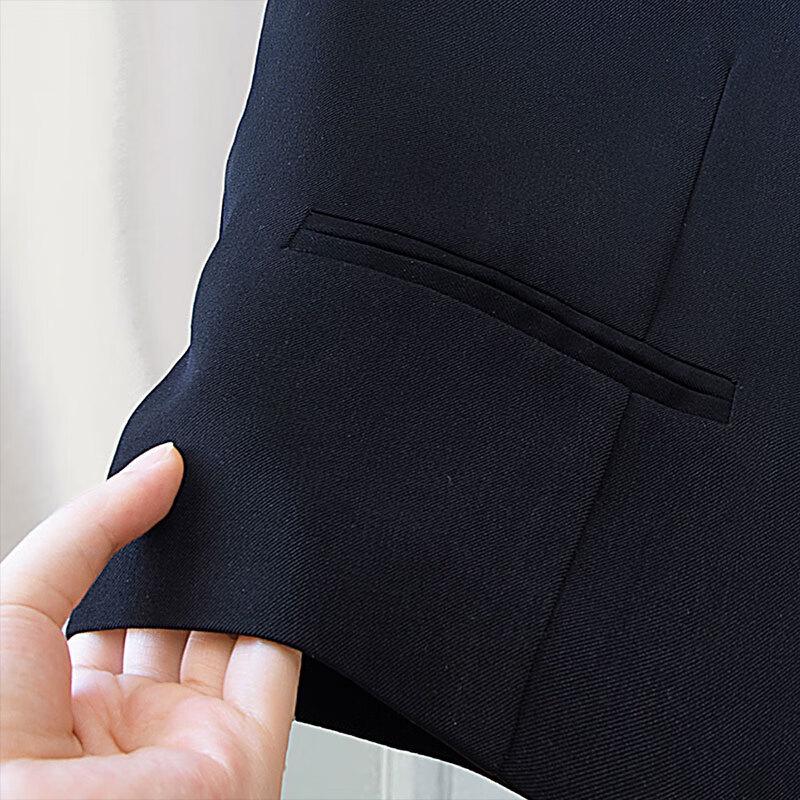 Damen Rundhals Locker Geschnittene Anzugweste