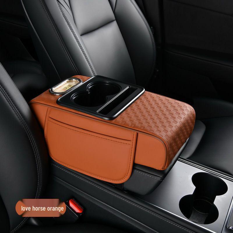 Universal Car Armrest Pad with Storage and Tissue Box