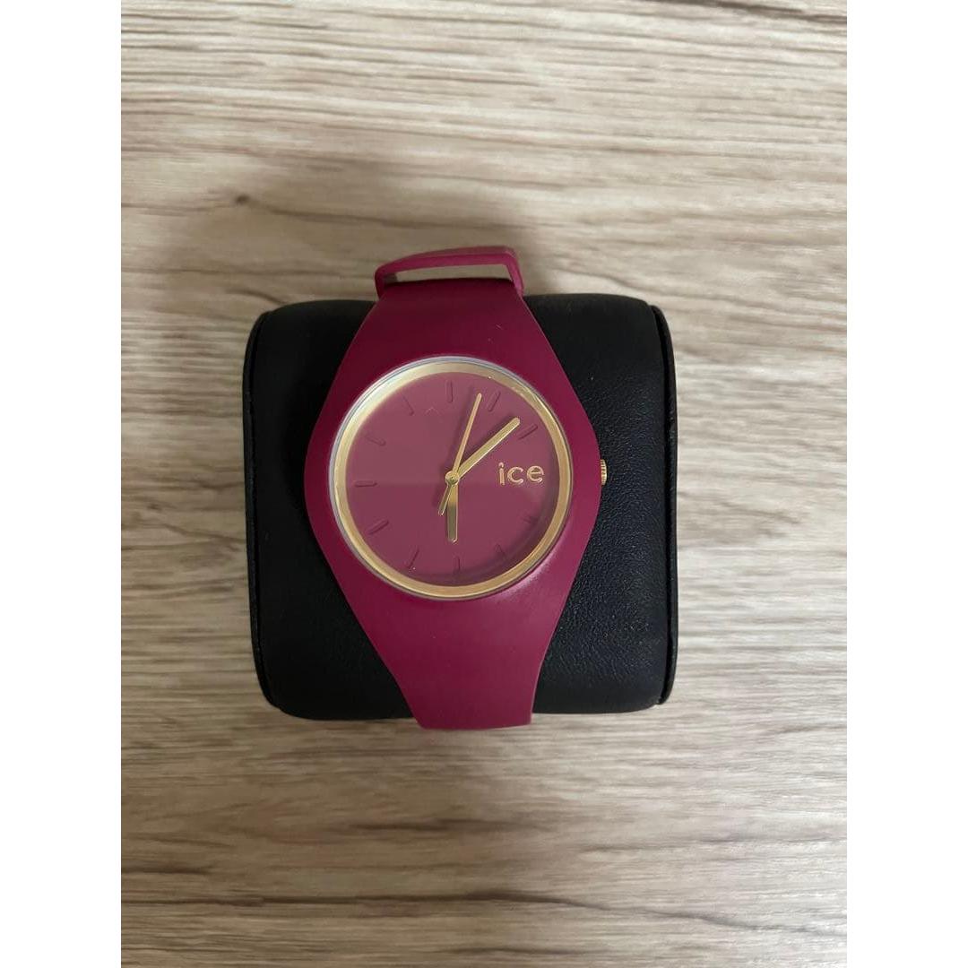 Used Ice Watch Purple Silicone Band Watch