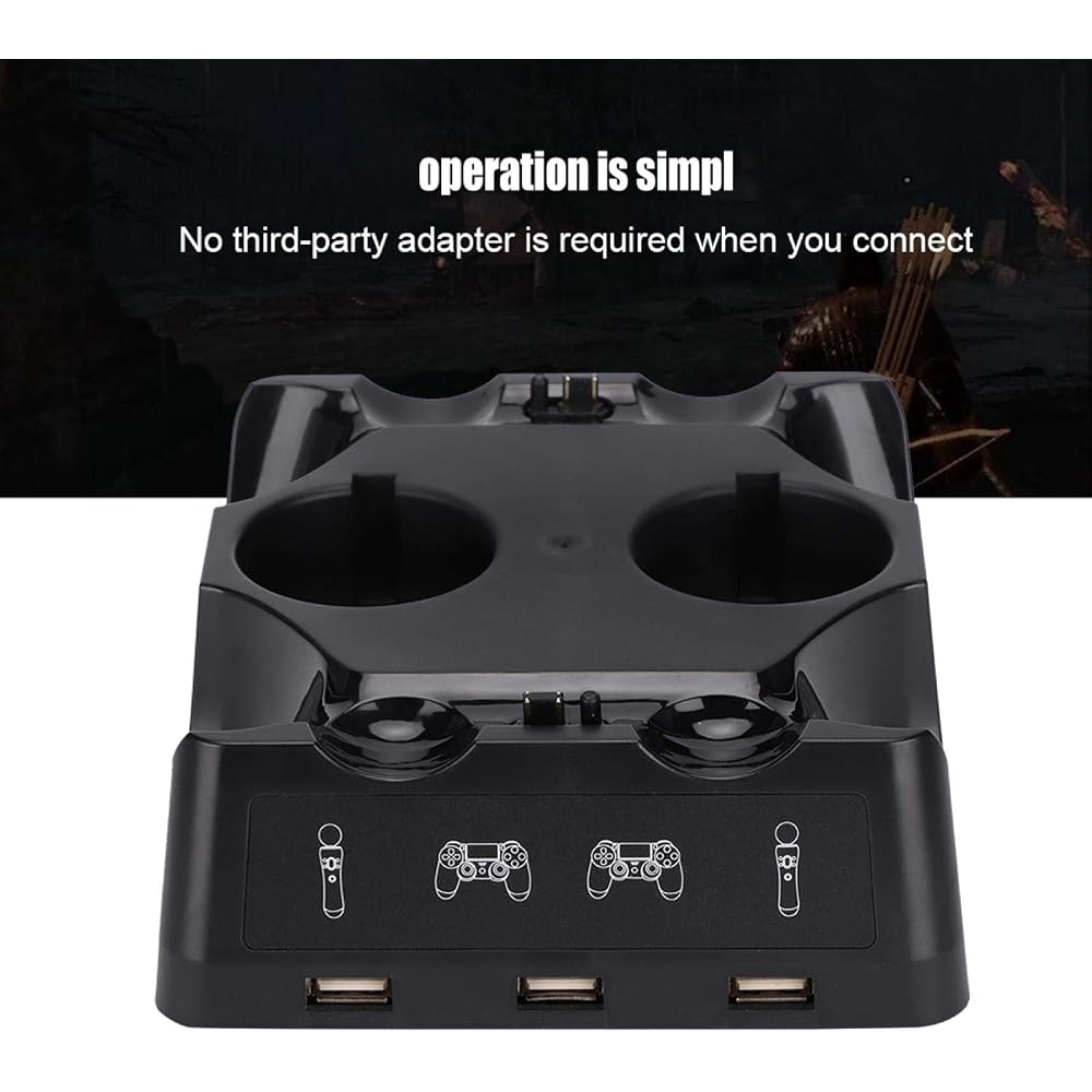 Charging Dock, Multi-function charger,/MOVE/ VR Controller 4 Charging Dock, USB Cable DC 5V/1000mA